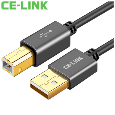 CE-LINK printer data cable usb20 square port power cable support HP Canon Epson printer A male to B public round black 3 meters
CE-LINK printer data cable usb20 square port power cable support HP Canon Epson printer A male to B public round black 3 meters