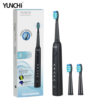 Sonic Electric Toothbrush Replaceable Brush Heads USB Rechargeable Effective Clean Teeth Whitening
Sonic Electric Toothbrush Replaceable Brush Heads USB Rechargeable Effective Clean Teeth Whitening