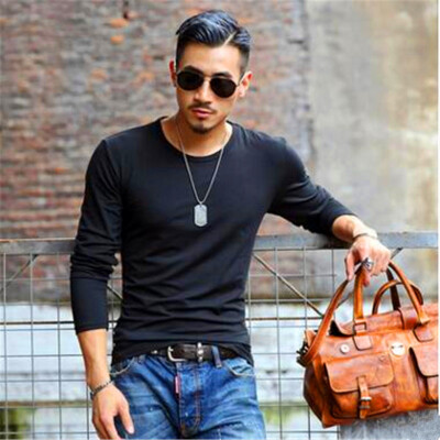 Mens Wear Fashion V-collar T-shirts Youth Casual Long Sleeves Tops Male Comfortable Cotton Bottoming Shirts
Mens Wear Fashion V-collar T-shirts Youth Casual Long Sleeves Tops Male Comfortable Cotton Bottoming Shirts