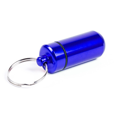 1PCS Aluminum Pill Box Case Medicine Bottle Holder Container Keychain Waterproof BLUE
1PCS Aluminum Pill Box Case Medicine Bottle Holder Container Keychain Waterproof BLUE
