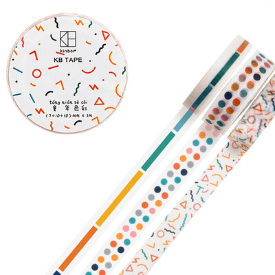 Kinbor 3 roll pocket book&paper tape 10mm5m basic handbook sticker color tape dot line DTB64157
Kinbor 3 roll pocket book&paper tape 10mm5m basic handbook sticker color tape dot line DTB64157