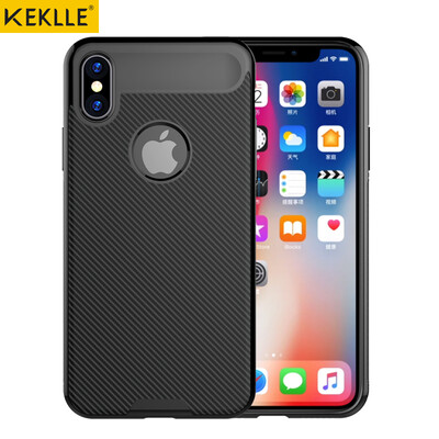 KEKLLE Apple X / 10 Mobile Shell Cover iPhoneX / 10 Мобильная оболочка Новая текстура из углеродного волокна Легкий Anti-drop силиконовый Мягкий корпус 5.8 дюйма Черный 
KEKLLE Apple X / 10 Mobile Shell Cover iPhoneX / 10 Мобильная оболочка Новая текстура из углеродного волокна Легкий Anti-drop силиконовый Мягкий корпус 5.8 дюйма Черный