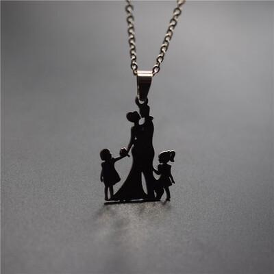 New Family Necklace Stainless Steel Lovers Couple Pendant Necklace Parents Hands With Girl&Boy Necklace Figure Jewellery
New Family Necklace Stainless Steel Lovers Couple Pendant Necklace Parents Hands With Girl&Boy Necklace Figure Jewellery