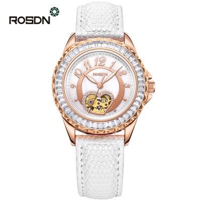 Luxury ROSDN Brand Ladies Watch Pearl Dial Leather Strap Automatic Mechanical Watch Women Clock Waterproof Fashionable Watch
Luxury ROSDN Brand Ladies Watch Pearl Dial Leather Strap Automatic Mechanical Watch Women Clock Waterproof Fashionable Watch