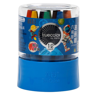 TRUECOLOR 12 color student hex rod silky easy to paint oil pastels childrens crayon painting pen blue bucket OP2068
TRUECOLOR 12 color student hex rod silky easy to paint oil pastels childrens crayon painting pen blue bucket OP2068