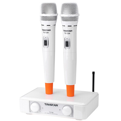 Victory TAKSTAR TS-7220 One Tow Two-U Wireless Microphone Home Wedding Host KTV Stage Conference Microphone White
Victory TAKSTAR TS-7220 One Tow Two-U Wireless Microphone Home Wedding Host KTV Stage Conference Microphone White