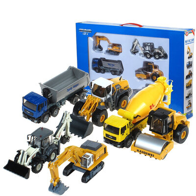 Kaidi Wei Engineering Automobile Model Set Series Alloy Excavator Roller Fire Truck Crane Dump Truck Children Toys 6 sets 626030 
Kaidi Wei Engineering Automobile Model Set Series Alloy Excavator Roller Fire Truck Crane Dump Truck Children Toys 6 sets 626030