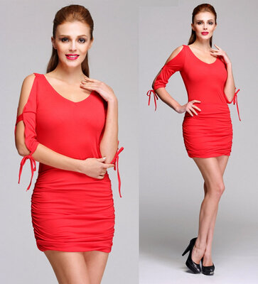 European Style Women Fashion Package Hip Off-shoulder V-neck Sexy Stretch Bodycon Dress
European Style Women Fashion Package Hip Off-shoulder V-neck Sexy Stretch Bodycon Dress