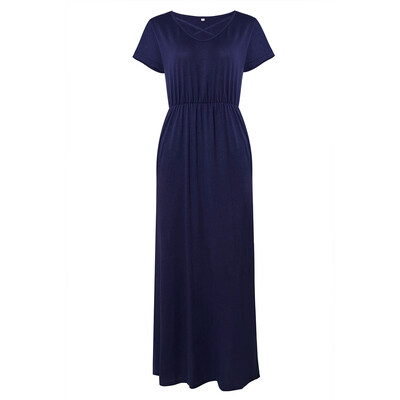 Try Everything Long Dress Women Summer 2018 Elegant Short Sleeve Casual Dress For Women Cross V-Neck Draped Tunic Womens Dress
Try Everything Long Dress Women Summer 2018 Elegant Short Sleeve Casual Dress For Women Cross V-Neck Draped Tunic Womens Dress