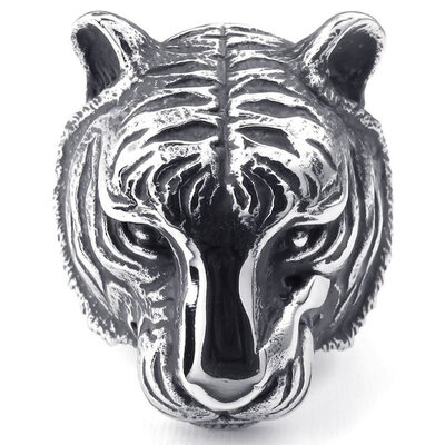 Hpolw Mens New Design US&Europe Style Party Animal Fashion Big Tiger Ring For Men Heavy Metal Punk Animal Jewelry Black Silver
Hpolw Mens New Design US&Europe Style Party Animal Fashion Big Tiger Ring For Men Heavy Metal Punk Animal Jewelry Black Silver