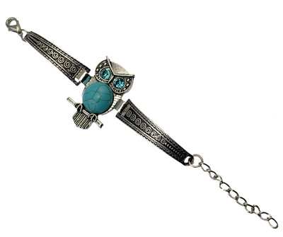 Idealway New Fashion Bohemia Silver Alloy Owl Shape Green Turquoise Stone Rhinestone Charm Bracelets Women Jewelry
Idealway New Fashion Bohemia Silver Alloy Owl Shape Green Turquoise Stone Rhinestone Charm Bracelets Women Jewelry