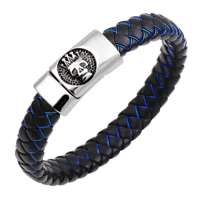 Нержавеющая сталь Череп Корона Браслет Экзотическая творческая личность Кожаный тканый браслет Браслет
Нержавеющая сталь Череп Корона Браслет Экзотическая творческая личность Кожаный тканый браслет Браслет