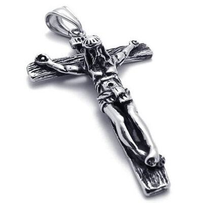 Hpolw Stainless Steel Jesus Christ Crucifix Cross Mens Pendant Necklace, 18-26 inch Chain
Hpolw Stainless Steel Jesus Christ Crucifix Cross Mens Pendant Necklace, 18-26 inch Chain