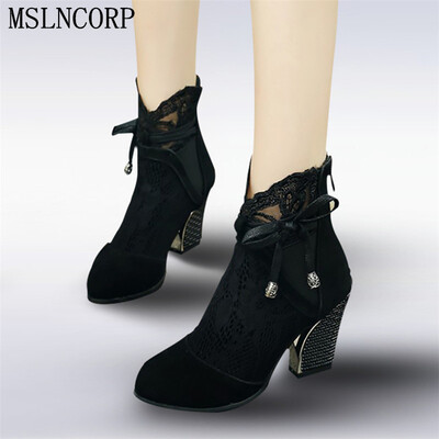 plus size 34-43 New High Quality Women Ankle Boots Lace Floral Bowknot Spring Summer Boots Zapatos Femme Square High Heel Shoes
plus size 34-43 New High Quality Women Ankle Boots Lace Floral Bowknot Spring Summer Boots Zapatos Femme Square High Heel Shoes