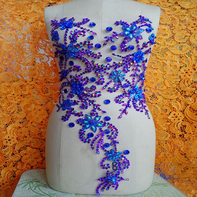 Pure hand made dazzling purple sew on Rhinestones applique crystals patches 6530cm DIY dress accessory
Pure hand made dazzling purple sew on Rhinestones applique crystals patches 6530cm DIY dress accessory