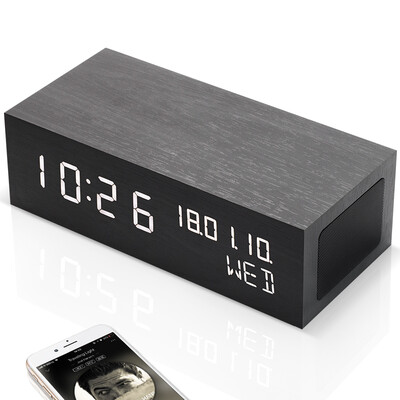 Code Shi alarm clock wireless Bluetooth creative speaker electronic alarm clock wooden subwoofer mobile phone computer player BT08 bamboo wood white display
Code Shi alarm clock wireless Bluetooth creative speaker electronic alarm clock wooden subwoofer mobile phone computer player BT08 bamboo wood white display
