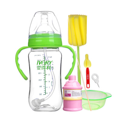 IVORY Baby bottle wide caliber drop-proof handle Tetrio baby bottle bottle set 240ml with cross pacifier JDT-05
IVORY Baby bottle wide caliber drop-proof handle Tetrio baby bottle bottle set 240ml with cross pacifier JDT-05