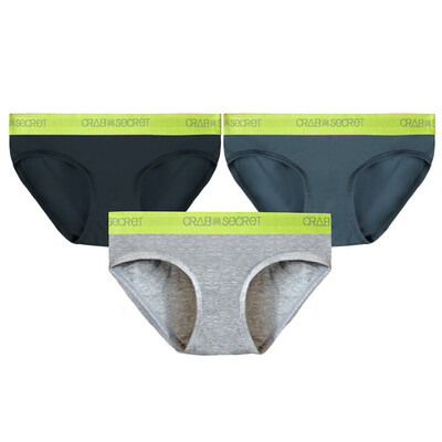 Crab secret 3 piece underwear women cotton womens underwear middle waist sexy breathable triangle underwear fluorescent green waist 3 s
Crab secret 3 piece underwear women cotton womens underwear middle waist sexy breathable triangle underwear fluorescent green waist 3 s