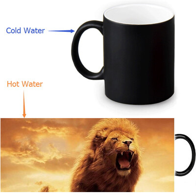 Lion 350ml12oz Heat Reveal Mug Color Change Coffee Cup Sensitive Morphing Mugs Magic Mug Milk Tea Cups
Lion 350ml12oz Heat Reveal Mug Color Change Coffee Cup Sensitive Morphing Mugs Magic Mug Milk Tea Cups