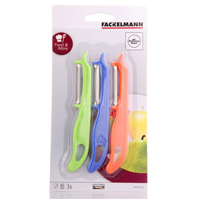 Jingdong Supermarket Germany Fakman Fackelmann three pieces of color handle fruit&vegetable peeling machine peeler peeling knife
Jingdong Supermarket Germany Fakman Fackelmann three pieces of color handle fruit&vegetable peeling machine peeler peeling knife