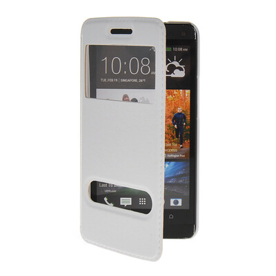 MOONCASE View Window Leather Side Flip Pouch Stand Shell Back Case Cover for HTC One M7 White
MOONCASE View Window Leather Side Flip Pouch Stand Shell Back Case Cover for HTC One M7 White