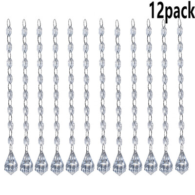 12 PCS Acrylic Crystal Chandelier Pendant - Beads Garland Hanging Beaded Curtains - Wedding Christmas Table Party Decoration
12 PCS Acrylic Crystal Chandelier Pendant - Beads Garland Hanging Beaded Curtains - Wedding Christmas Table Party Decoration