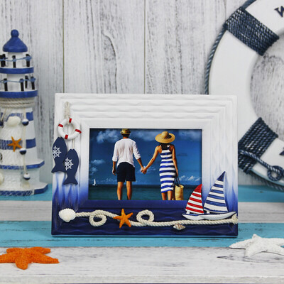 Befon blue photo frame 6 inch picture frame Mediterranean style ocean photo set table European creative photo frame beach beach shell starfish sailboat
Befon blue photo frame 6 inch picture frame Mediterranean style ocean photo set table European creative photo frame beach beach shell starfish sailboat