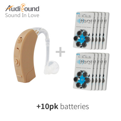 

2018 Audisound Новый усилитель слуха D101-10 Цифровой слуховой аппарат для ушей с батареей 60PCS / 10 CARD A675