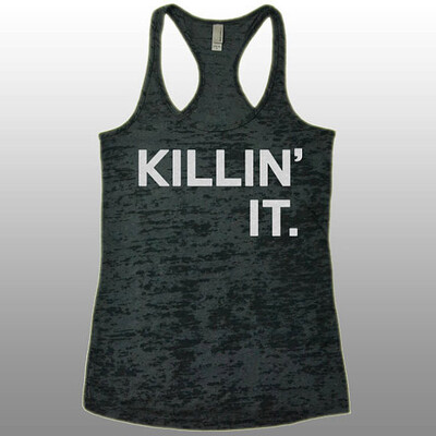 Killin' It Gym Workout Tank Top Funny Running Gym Workout Shirt Women's Workout Clothes Tanks With Sayings
Killin' It Gym Workout Tank Top Funny Running Gym Workout Shirt Women's Workout Clothes Tanks With Sayings