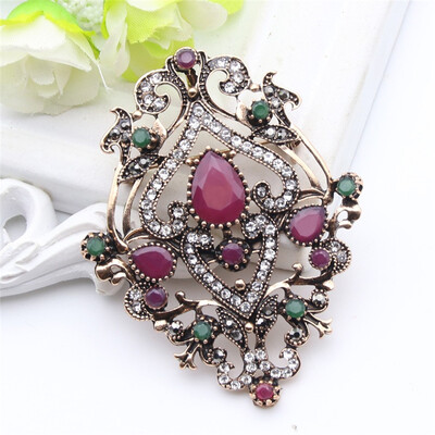 Ethnic Turkish Brooch For Women Antique Gold Color Flower Resin Broches Brooches Pendant Dual-Purpose Arab Ladies Hijab Pins
Ethnic Turkish Brooch For Women Antique Gold Color Flower Resin Broches Brooches Pendant Dual-Purpose Arab Ladies Hijab Pins