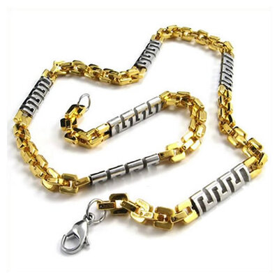 Hpolw New Design Fashion Jewelry Mens Stainless Steel Necklace Link Chain with 2-Tone Gold Silver Lobster Clasps link Necklace
Hpolw New Design Fashion Jewelry Mens Stainless Steel Necklace Link Chain with 2-Tone Gold Silver Lobster Clasps link Necklace