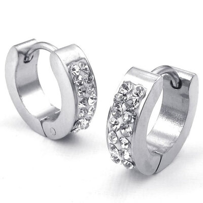Hpolw Mens Womens Cubic Zirconia Stainless Steel Stud Huggie Hoop Earrings Set, Silver
Hpolw Mens Womens Cubic Zirconia Stainless Steel Stud Huggie Hoop Earrings Set, Silver