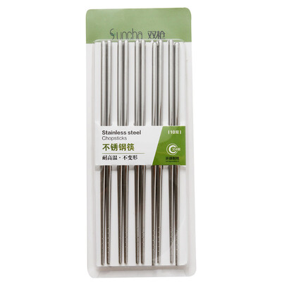Double gun Suncha 304 stainless steel chopsticks suit non-slip Japanese-style gift hotel home 10 double installed KZ3080 smooth coil
Double gun Suncha 304 stainless steel chopsticks suit non-slip Japanese-style gift hotel home 10 double installed KZ3080 smooth coil
