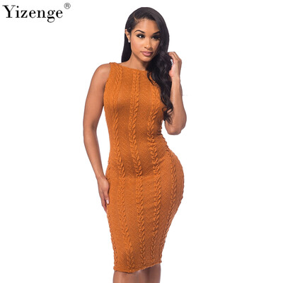 Yizenge 2018 Fashion Summer Women Sweater Dress Sleeveless Bodycon Pullover Sexy Round Neck Bandage Slim Party Dresses
Yizenge 2018 Fashion Summer Women Sweater Dress Sleeveless Bodycon Pullover Sexy Round Neck Bandage Slim Party Dresses