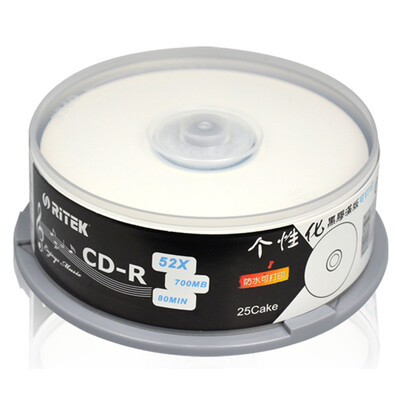Ritek RITEK CD-R 52-speed 700M Taiwan-made black plastic full version can be printed barrels 25 burner
Ritek RITEK CD-R 52-speed 700M Taiwan-made black plastic full version can be printed barrels 25 burner