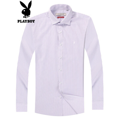 Playboy PLAYBOY shirt mens business free hot mens casual long-sleeved shirt mens youth slim shirt DH06180107 blue stripes 56XXXL190
Playboy PLAYBOY shirt mens business free hot mens casual long-sleeved shirt mens youth slim shirt DH06180107 blue stripes 56XXXL190