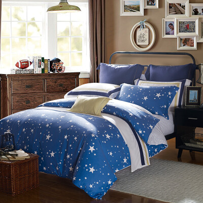 Meng Jie home textiles produced MEE bedding sets of cotton printing four sets of cotton sheets quilt British Star Blue 18 m bed 220 240cm
Meng Jie home textiles produced MEE bedding sets of cotton printing four sets of cotton sheets quilt British Star Blue 18 m bed 220 240cm