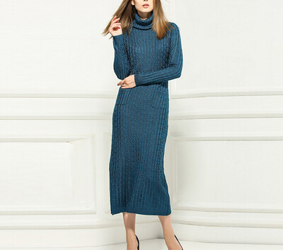 Lovaru ™Europe 2015 new winter high collar Slim solid color wool knit dress skirt female models extended female dress
Lovaru ™Europe 2015 new winter high collar Slim solid color wool knit dress skirt female models extended female dress