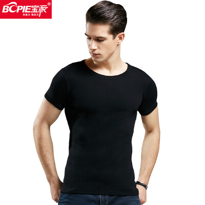 Baopai BOPIE Mens vest Mens cotton T-shirt short-sleeved casual sports breathable bottoming shirt black round neck 185110
Baopai BOPIE Mens vest Mens cotton T-shirt short-sleeved casual sports breathable bottoming shirt black round neck 185110