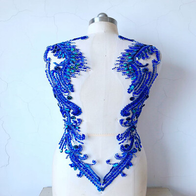 hand made blue sew on Rhinestones applique on mesh crystal patches trim 6239cm for dress back
hand made blue sew on Rhinestones applique on mesh crystal patches trim 6239cm for dress back