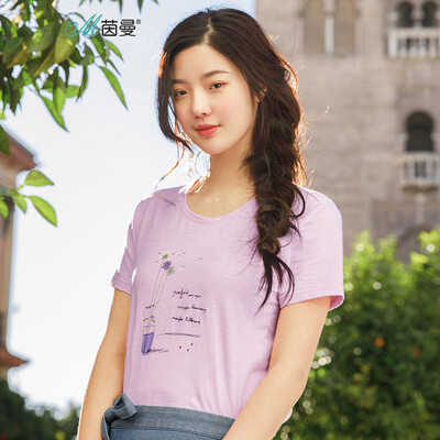 INMAN 2018 summer new round neck small fresh printed embroidery wild short-sleeved T-shirt female 18820202282 pink XL
INMAN 2018 summer new round neck small fresh printed embroidery wild short-sleeved T-shirt female 18820202282 pink XL
