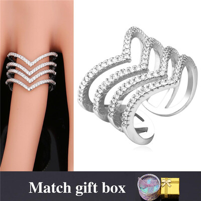 U7 Rings for Women 2016 Jewelry 18K gold / Platinum Plated Zirconia of a Multilayer Crystal Cocktail Ring Adjustable
U7 Rings for Women 2016 Jewelry 18K gold / Platinum Plated Zirconia of a Multilayer Crystal Cocktail Ring Adjustable