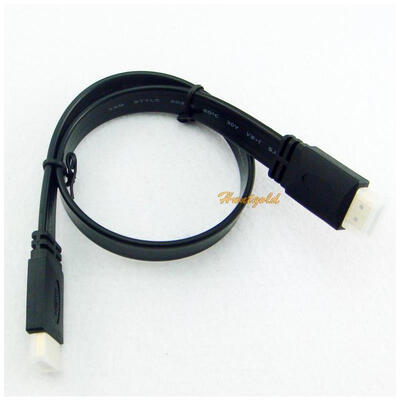 Short Black HDMI Male to Male Plug Flat Cable Cord Full HD for Audio Vedio HDTV
Short Black HDMI Male to Male Plug Flat Cable Cord Full HD for Audio Vedio HDTV