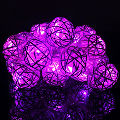 25m 20 LEDs Rattan Ball Fairy String Lights