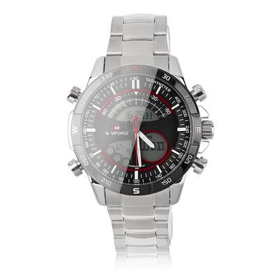 NAVIFORCE NF9031S Men's Steel Stainless Analog-Digital Dual Display Watch