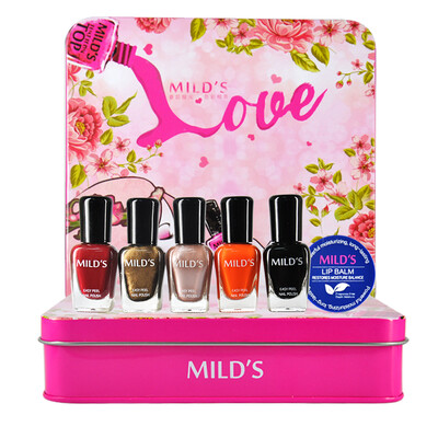 Mild' (MILD') Tasteless Frozen Nail Polish Champagne Rose (Nail 7ml * 5 & Lip Balm 7g & Colors) Red Orange Gold Black
Mild' (MILD') Tasteless Frozen Nail Polish Champagne Rose (Nail 7ml * 5 & Lip Balm 7g & Colors) Red Orange Gold Black