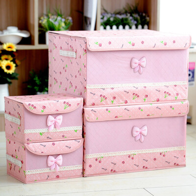 Space excellent product storage box non-woven clothing storage box storage box four-piece suit 2 large 48L&2 small 6L bow pink
Space excellent product storage box non-woven clothing storage box storage box four-piece suit 2 large 48L&2 small 6L bow pink