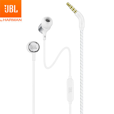 JBL LIVE 100 Stereo In-Ear Headphones Headsets Cell Phone Headphones Sports Headphones Computer Gaming Headphones With Michael Call White