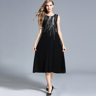 Womens wool dresses winter embroidery woolen dresses fashion Embroidery Solid colorGrayBlack long dress wool lady vest dress
Womens wool dresses winter embroidery woolen dresses fashion Embroidery Solid colorGrayBlack long dress wool lady vest dress