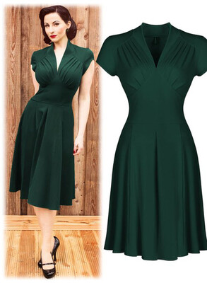 New Fashion Style Summer Women A Line Dress Sexy V Neck Short Sleeve Pleated Casual Solid knee Length Dress
New Fashion Style Summer Women A Line Dress Sexy V Neck Short Sleeve Pleated Casual Solid knee Length Dress